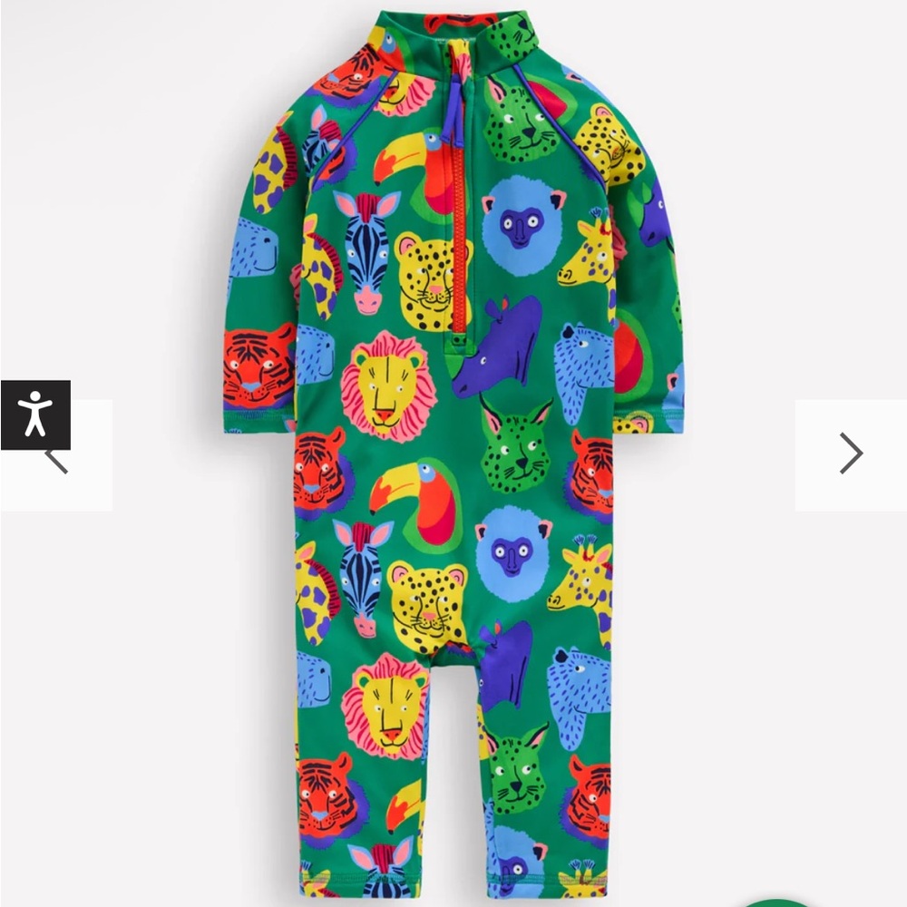 Boden Animal Print Swimsuit 3-6M